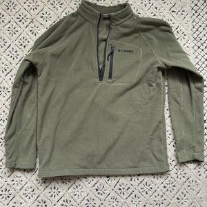 Columbia Quarter Zip Green Fleece Sweater
